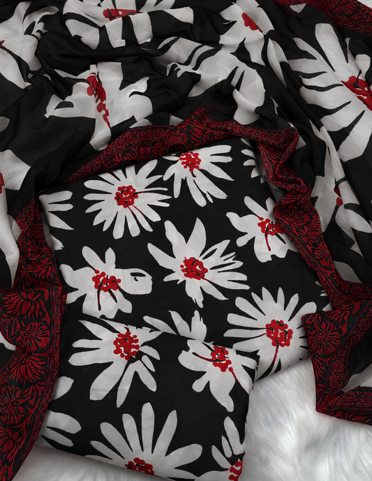 DIGITAL PRINTED SWISS LAWN 3pcs (MIDNIGHT BLOOM)