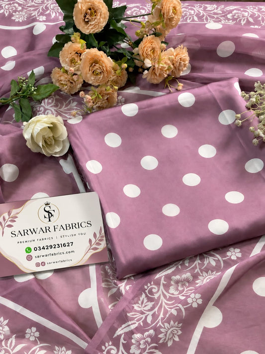 Digital Print Silk 3pcs (Lavender Dot Luxe)