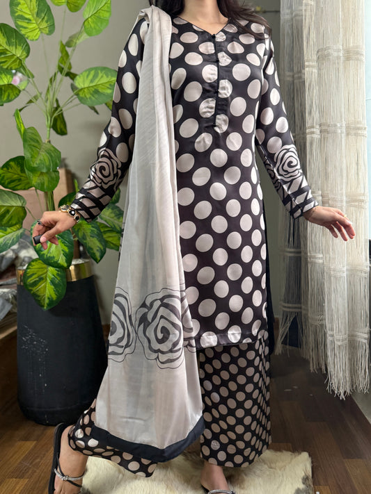 Digital Print Silk 3pcs (POLKA.)