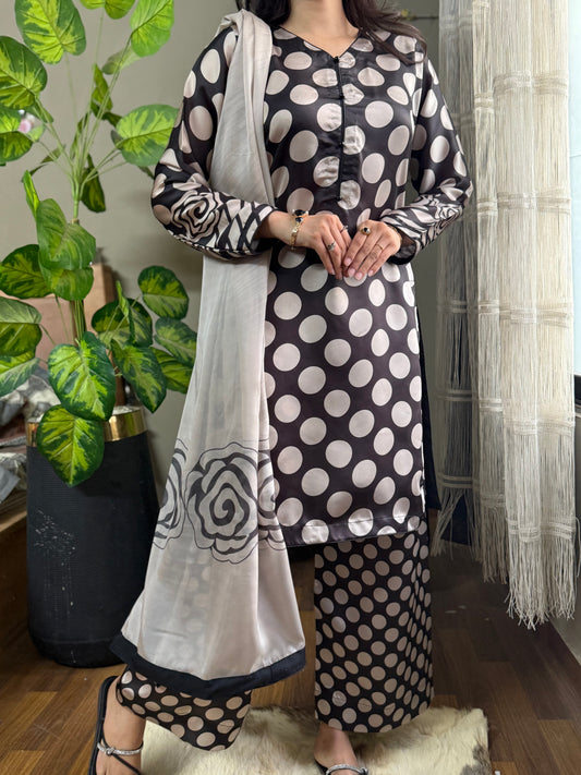 Digital Print Silk 3pcs (POLKA.)