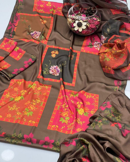 DIGITAL PRINTED SWISS LAWN 3pcs (CHOCOLATY)