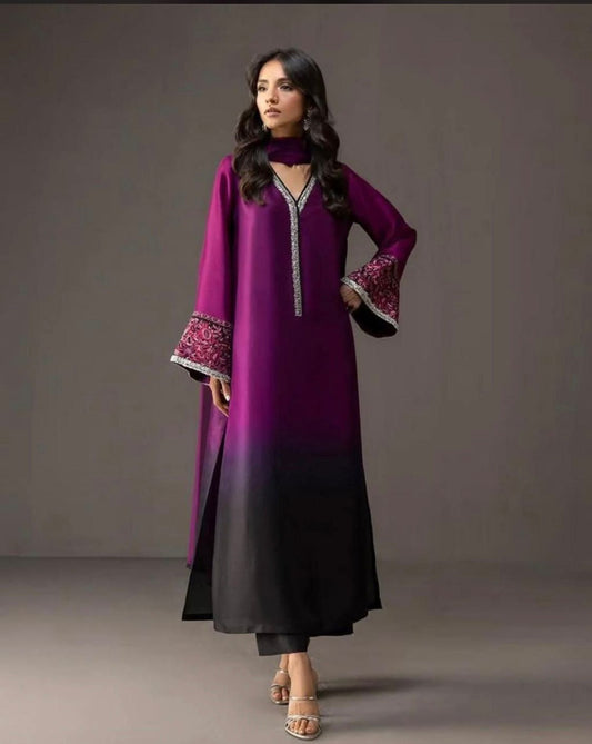 Digital Print Silk 3pcs