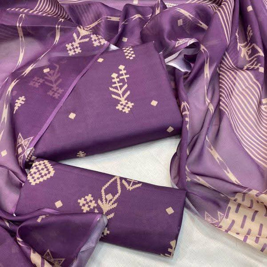 DIGITAL PRINTED SWISS LAWN 3pcs(PURPLE AROW)