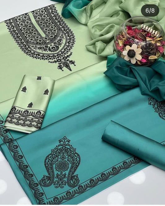 Digital Print Silk 3pcs