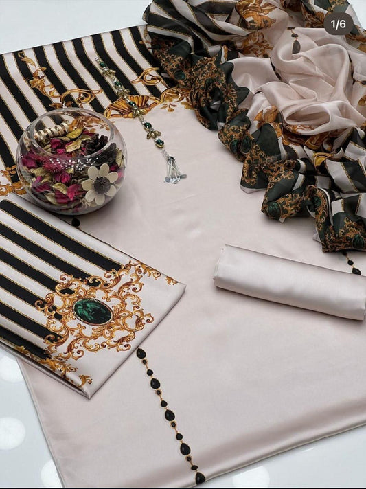 Digital Print Silk 3pc