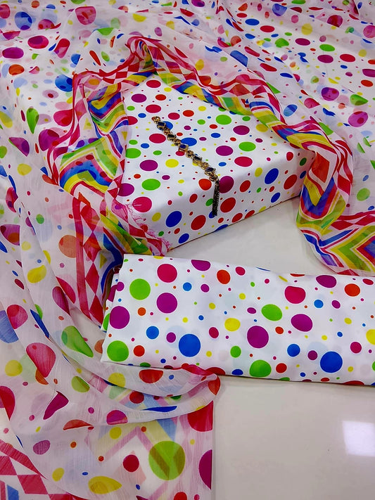 DIGITAL PRINTED SWISS LAWN 3pcs (MULTI BUBBLES)