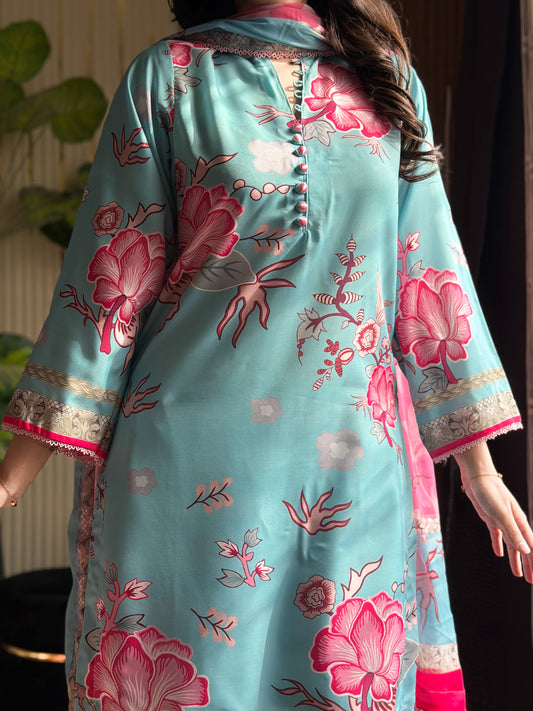 DIGITAL PRINTED SWISS LAWN 3pcs (Dreamy Floral Cord Set)