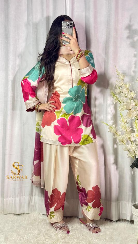 Digital Print Silk 3pcs (Floral Reverie)
