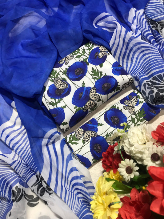 DIGITAL PRINTED SWISS LAWN 3Ppcs