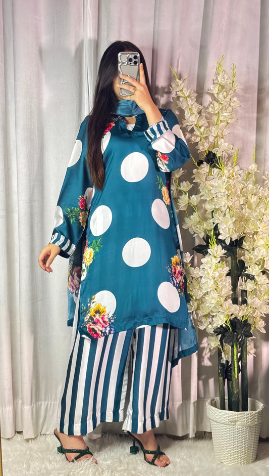 Digital Print Silk 3pcs (Zing Polka)