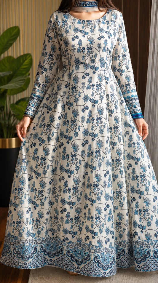Faiza Saqlain Maxi – Swiss Lawn (Unstitched)