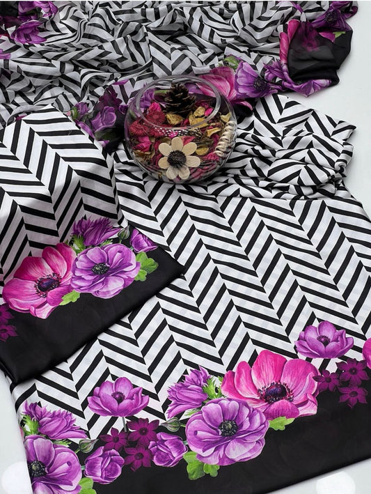 Digital Print Silk 3pcs