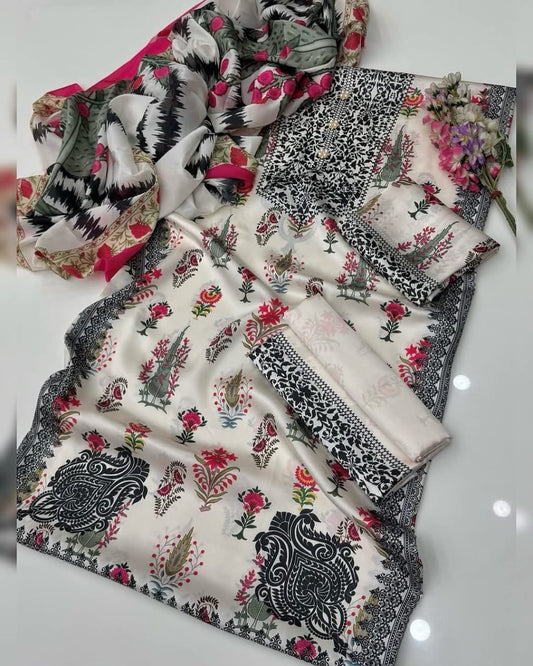 Digital Print Silk 3pcs