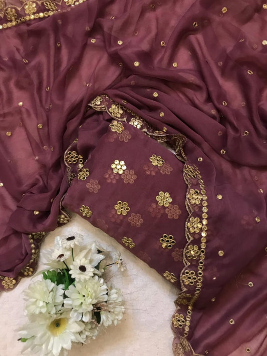 CHIFFON 9MM SEQUENCE WORK 3PCS