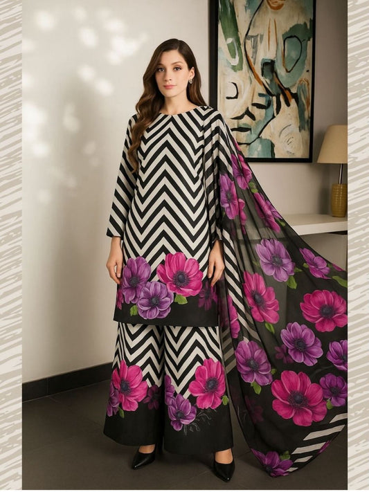 Digital Print Silk 3pcs