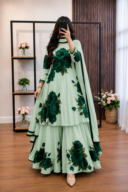 Digital Print Silk 3pcs (PISTA ROSE)
