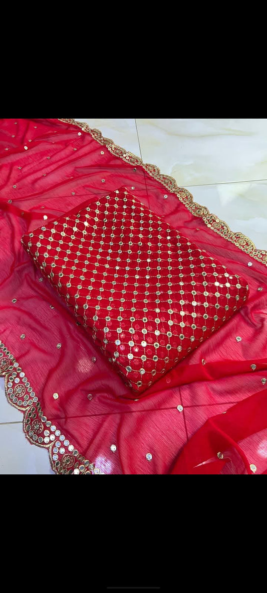 Hiba Bukhari Formal Chiffon 3pc (Tpink)