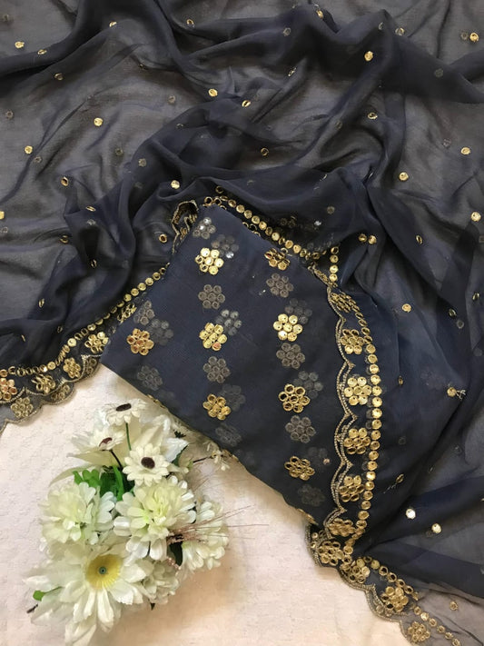 CHIFFON 9MM SEQUENCE WORK 3PCS