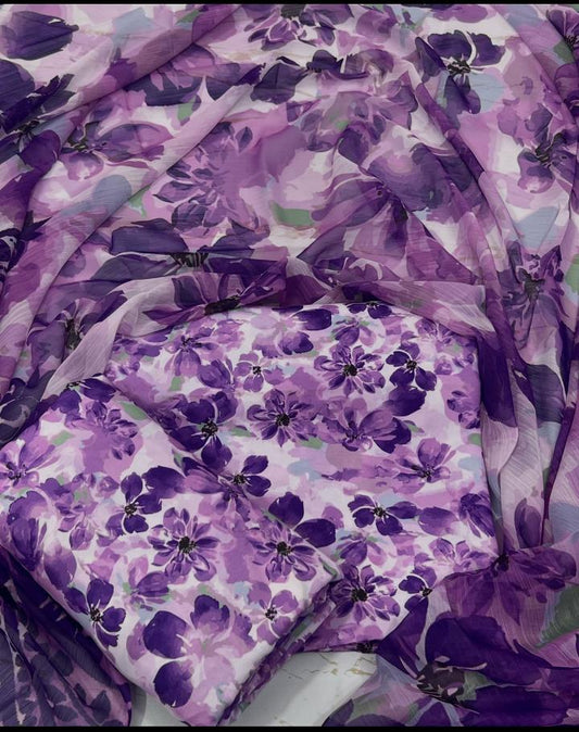 DIGITAL PRINTED SWISS LAWN 3pcs (PURPLE WHISPER)